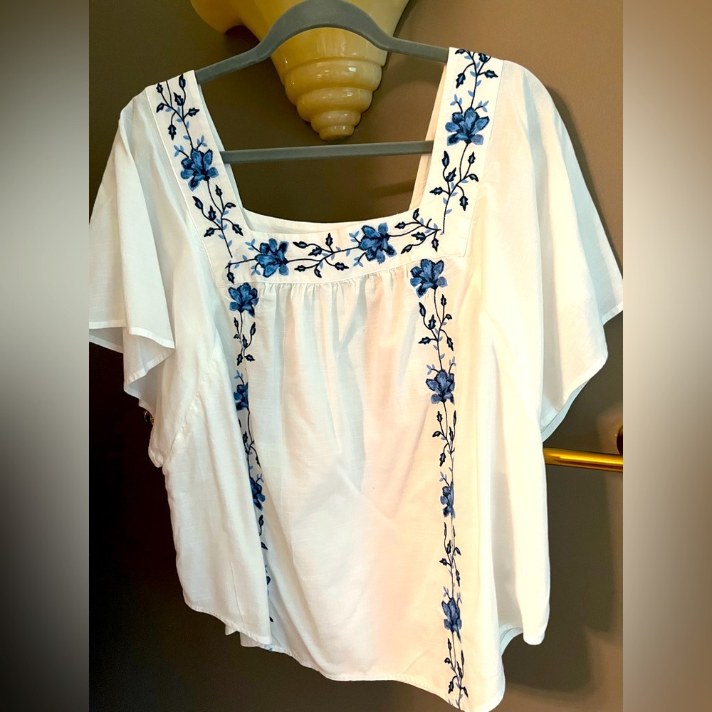 Cool and Breezy Embroidered Top